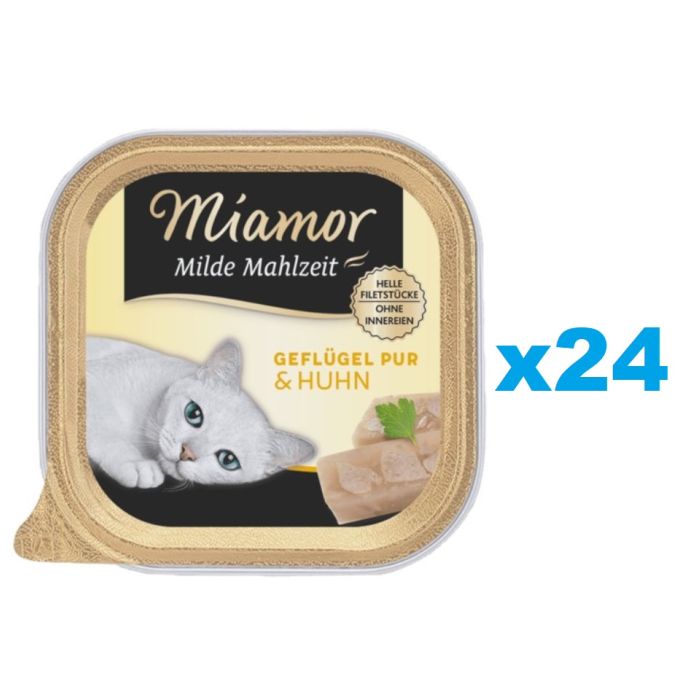 MIAMOR Milde Mahlzeit Poultry Pure&Chicken 24x100g drób i kurczak