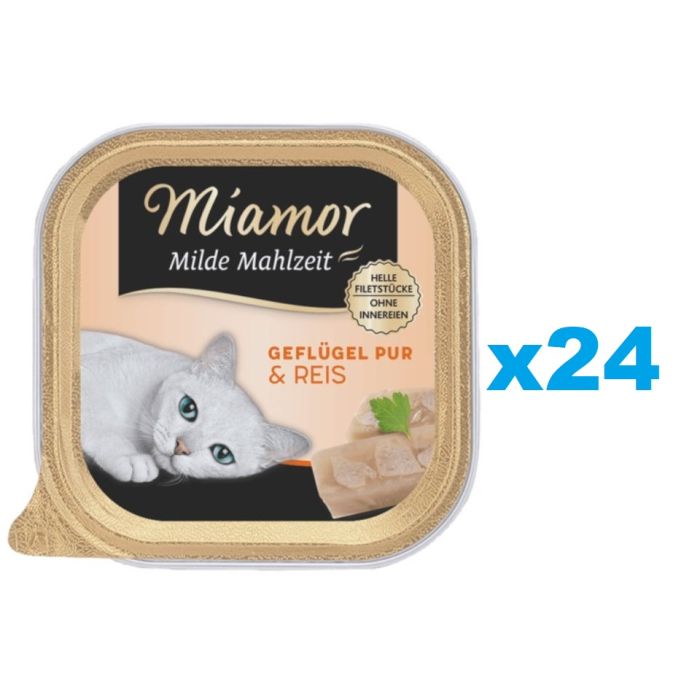 MIAMOR Milde Mahlzeit Poultry Pure&Rice 24x100g drób i ryż