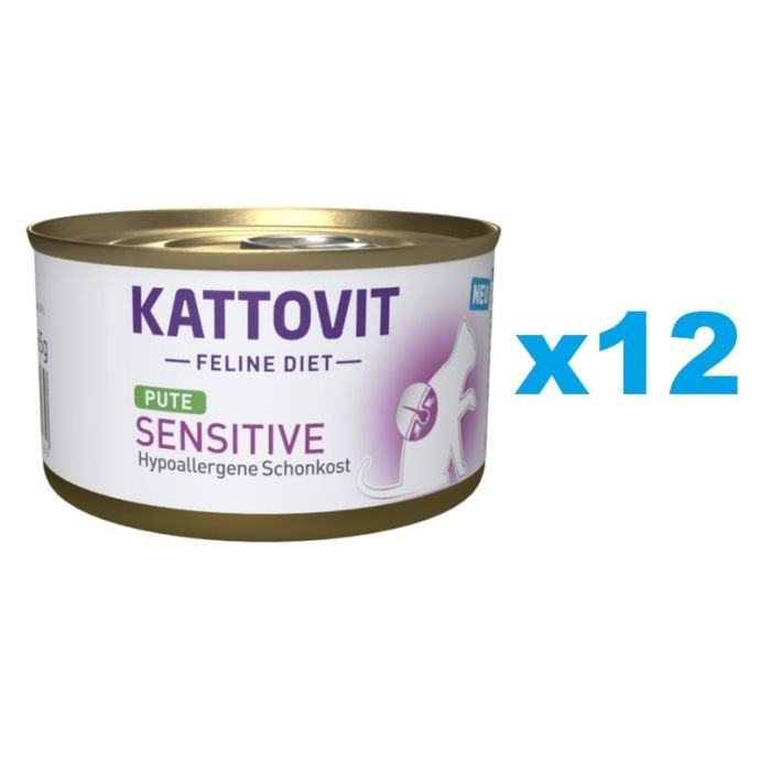 KATTOVIT Feline Diet Sensitive Turkey indyk 12 x 85 g