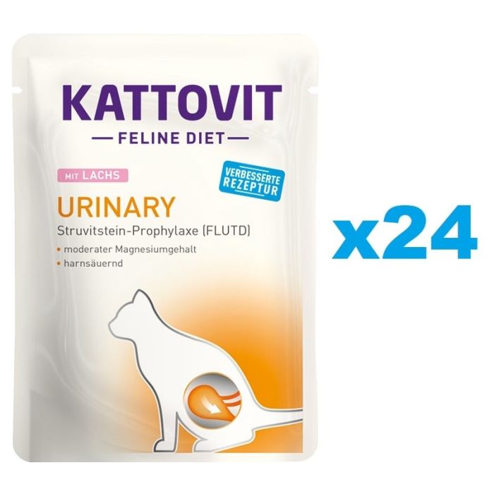 KATTOVIT Feline Diet Urinary łosoś 24 x 85 g