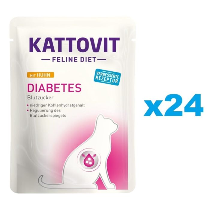 KATTOVIT Feline Diet Diabetes Chicken kurczak 24 x 85 g