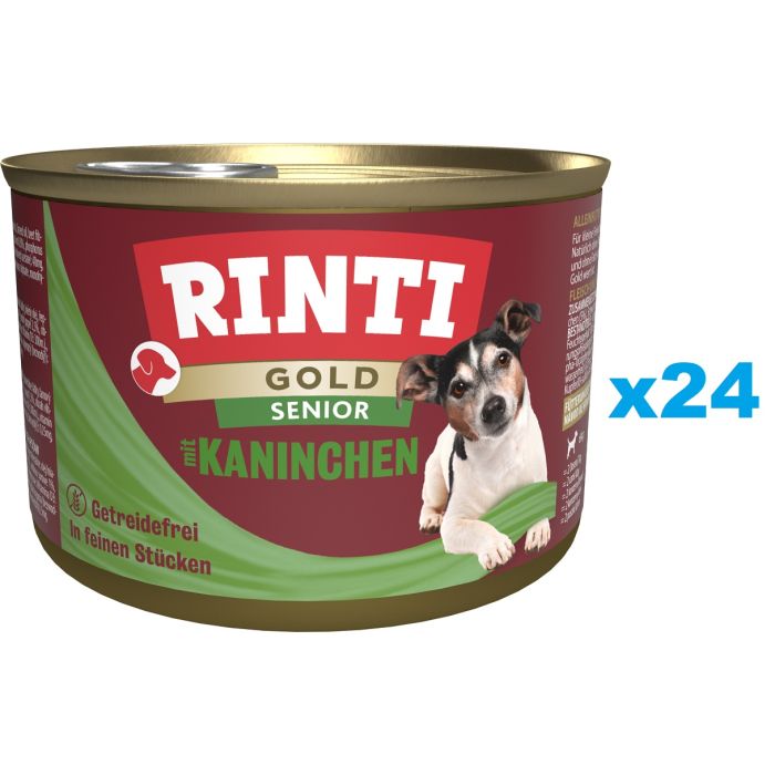 RINTI Gold Senior Rabbit Mini Królik dla starszych psów ras małych 24x185 g