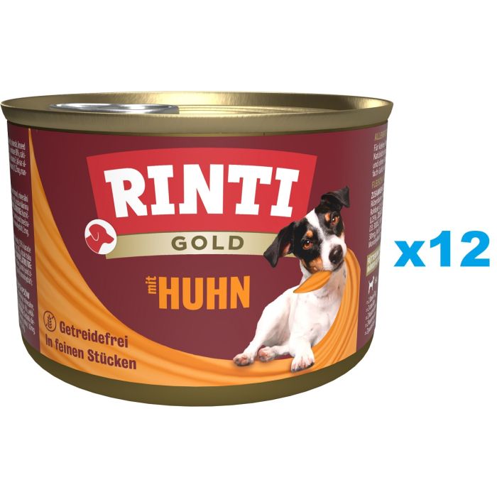 RINTI Gold Chicken Mini Kurczak dla psów ras małych 12x185 g