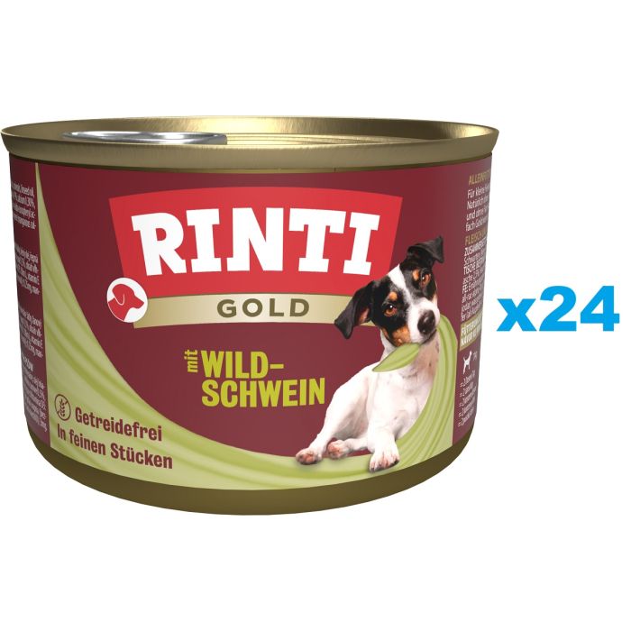 RINTI Gold Wild boar Mini Dzik dla psów ras małych 24x185 g