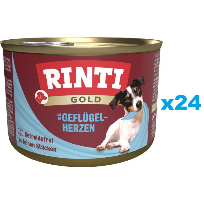 RINTI Gold Poultry hearts Mini Serca drobiowe dla psów ras małych 24x185 g