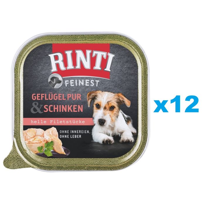 RINTI Feinest Poultry Pure&Ham tacka drób i szynka 12x150 g