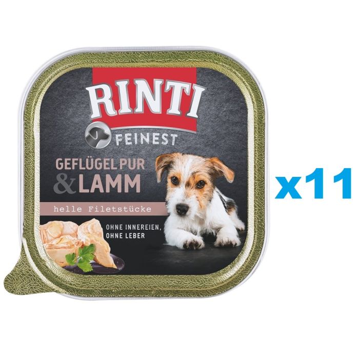RINTI Feinest Poultry Pure&Lamb tacka drób i jagnięcina 11x150 g