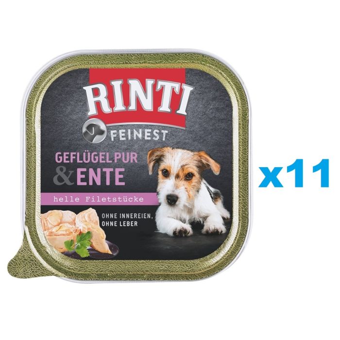 RINTI Feinest Poultry Pure&Duck tacka drób i kaczka 11x150 g