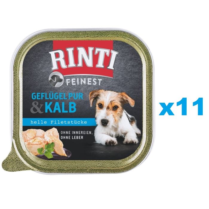 RINTI Feinest Poultry Pure&Veal tacka drób i cielęcina 11x150 g