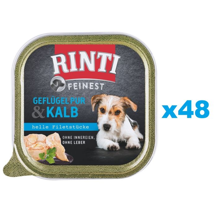 RINTI Feinest Poultry Pure&Veal tacka drób i cielęcina 48x150 g