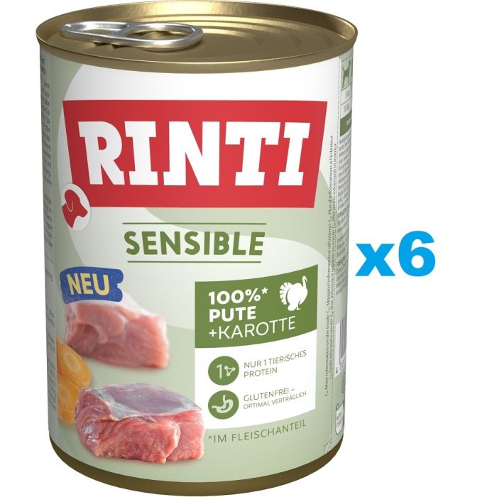 RINTI Sensible Indyk z marchewką 6x400 g