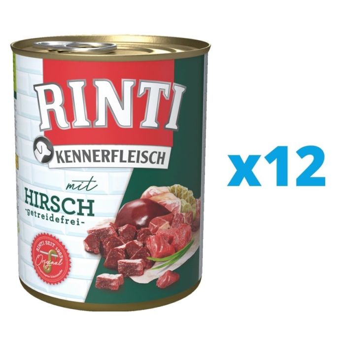 RINTI Kennerfleisch Venison jeleń 12 x 800 g