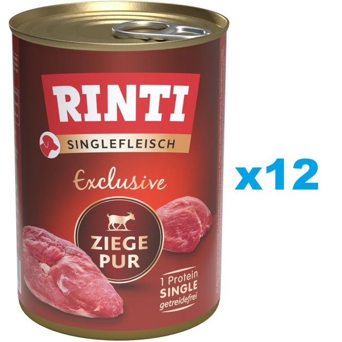 RINTI Singlefleisch Exclusive Goat Pure monobiałkowa kozina 12x400 g