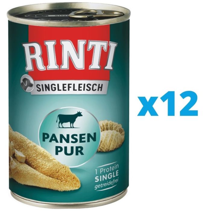 RINTI Singlefleisch Rumen Pure 12 x 400 g monoproteinowa żwacze
