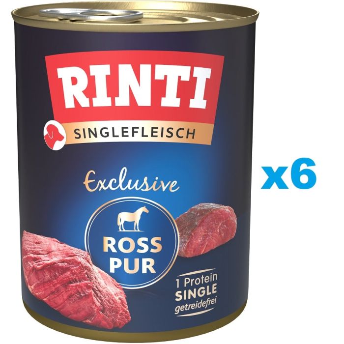 RINTI Singlefleisch Exclusive Horse Pure monobiałkowa konina 6x800 g