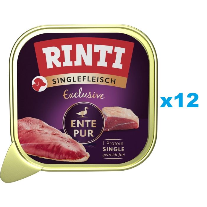 RINTI Singlefleisch Exclusive Duck Pure monobiałkowa karma z kaczką 12x150 g