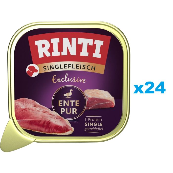 RINTI Singlefleisch Exclusive Duck Pure monobiałkowa karma z kaczką 24x150 g