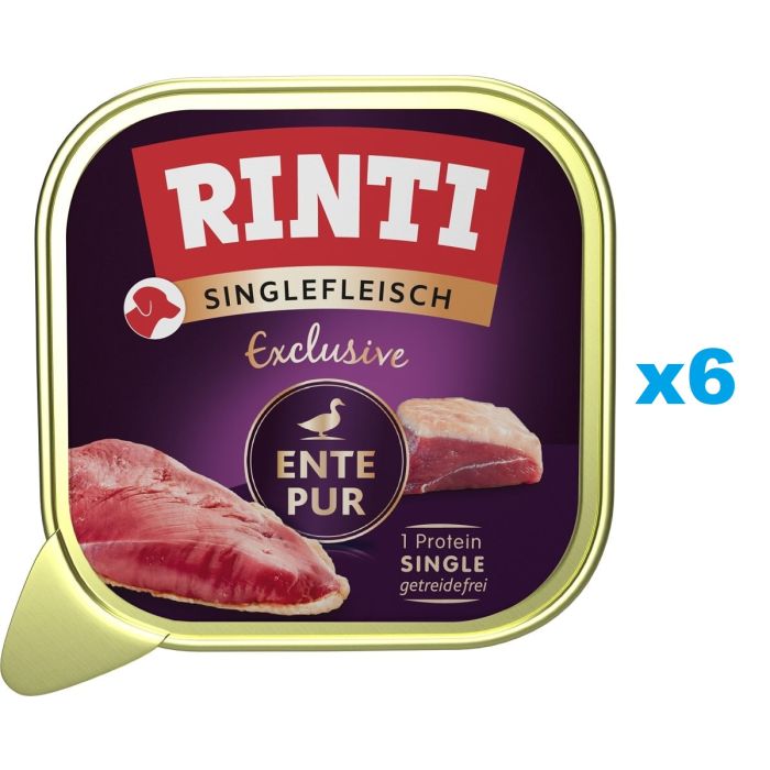 RINTI Singlefleisch Exclusive Duck Pure monobiałkowa karma z kaczką 6x150 g