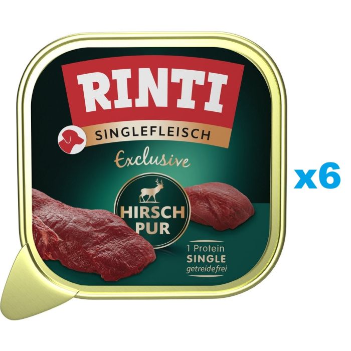 RINTI Singlefleisch Exclusive Venison Pure monobiałkowa karma z dziczyzną 6x150 g