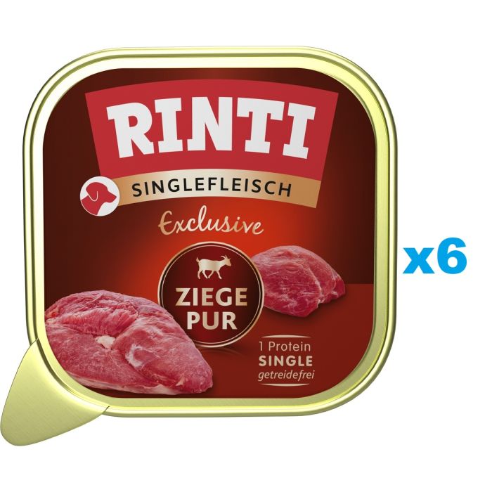 RINTI Singlefleisch Exclusive Goat Pure monobiałkowa karma z koziną 6x150 g