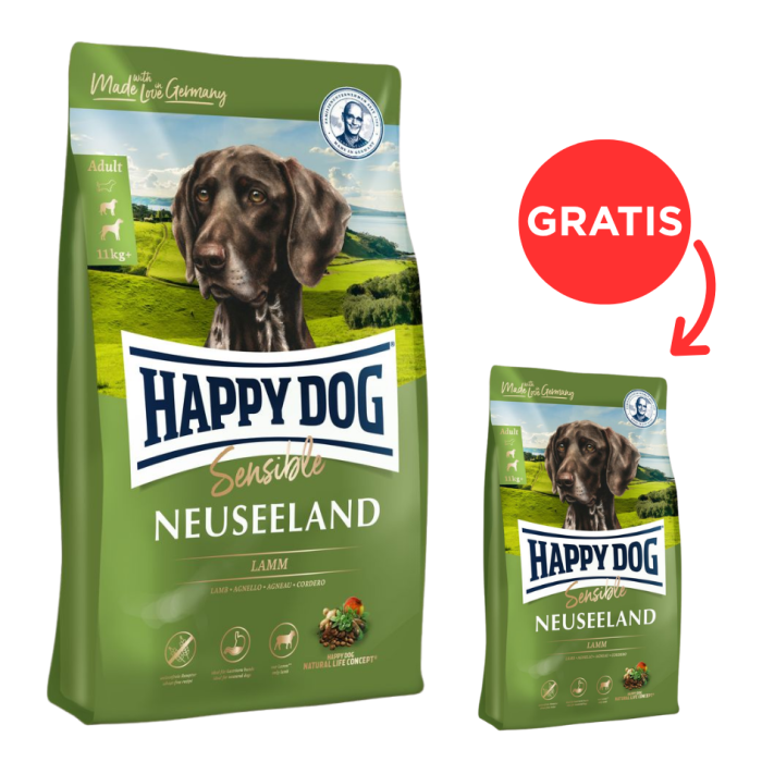 HAPPY DOG Supreme Nowa Zelandia 12.5 kg + 1 kg GRATIS