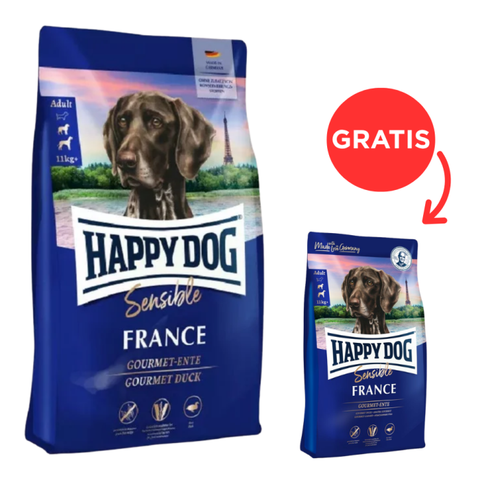 HAPPY DOG Sensible France 11 kg + 1 kg GRATIS