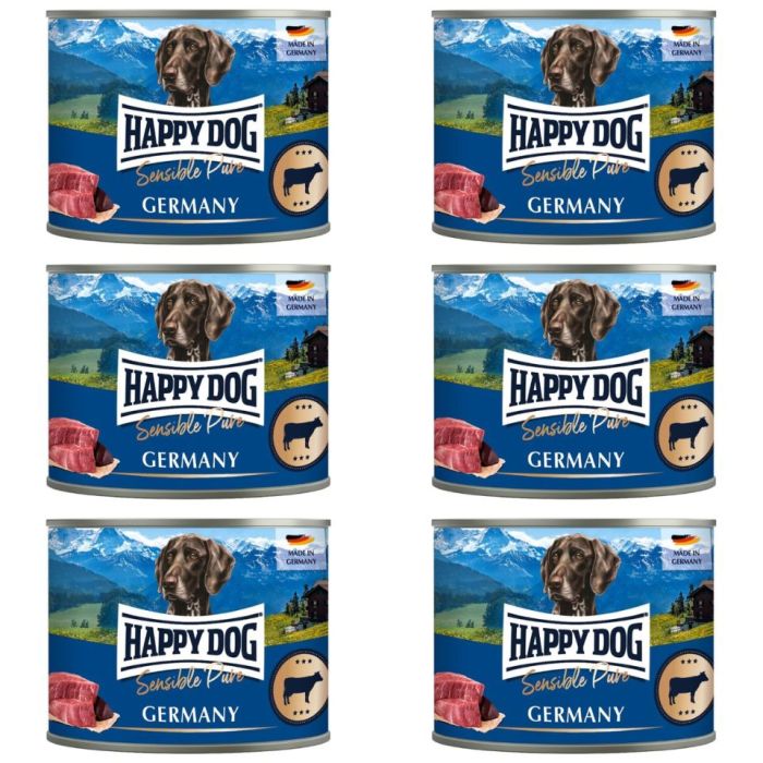 HAPPY DOG Sensible Pure Germany Wołowina 6x200 g karma mokra dla psów