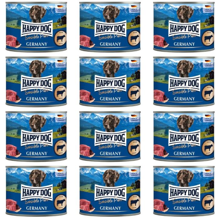 HAPPY DOG Sensible Pure Germany Wołowina 12x200 g karma mokra dla psów