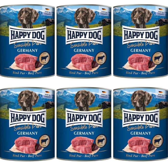 HAPPY DOG Sensible Pure Germany Wołowina 6x800 g karma mokra dla psów