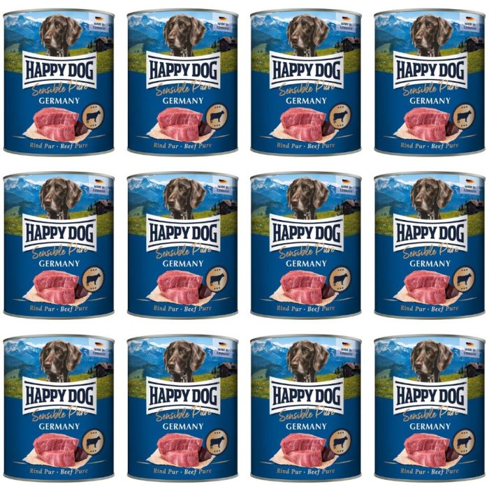 HAPPY DOG Sensible Pure Germany Wołowina 12x800 g karma mokra dla psów