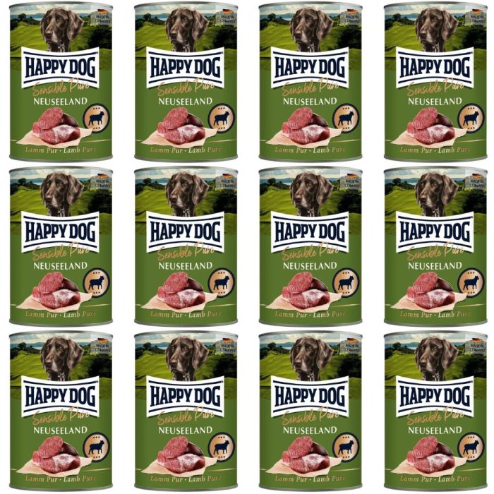 HAPPY DOG Sensible Pure Nowa Zelandia Jagnięcina 12x400 g karma mokra dla psów