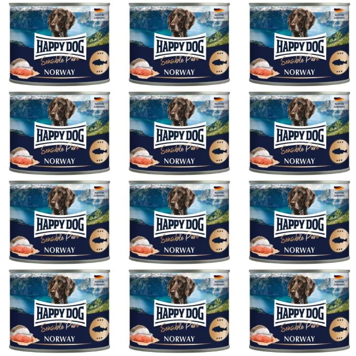HAPPY DOG Sensible Norway Ryba 12x200 g karma mokra dla psów