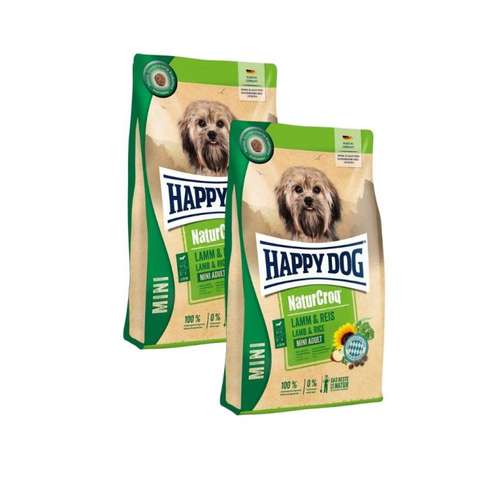 HAPPY DOG NaturCroq Mini Lamm&Reis 8kg (2x4kg) Jagnięcina i Ryż