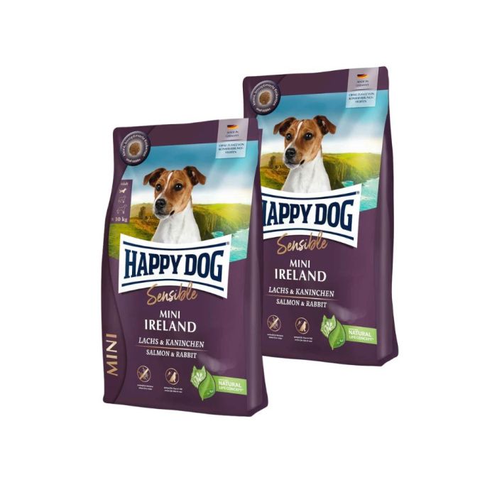 HAPPY DOG Sensible Mini Ireland 2x4kg z łososiem i królikiem