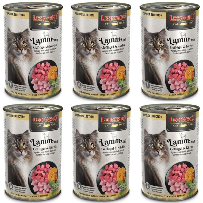 LEONARDO Superior Selection Jagnięcina z drobiem i dynią 6x400 g