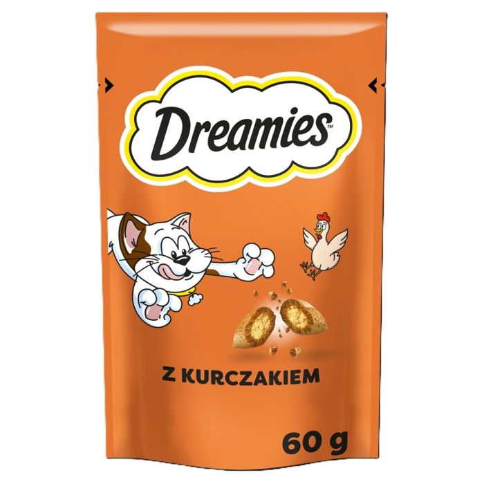 DREAMIES Chrupiące przysmaki dla kota o smaku kurczaka 6x60 g