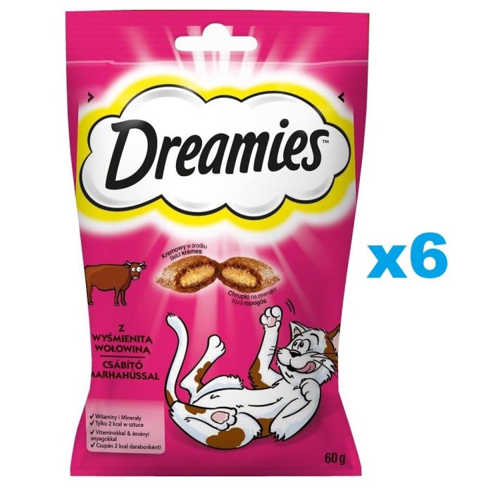 DREAMIES 6x60 g przysmak dla kota z wyśmienitą wołowiną