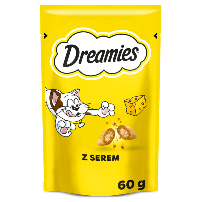 DREAMIES Chrupiące przysmaki dla kota o smaku sera 6x60 g