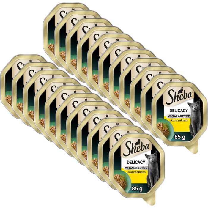 SHEBA Delicacy z kurczakiem w galaretce 22x85 g mokra karma dla kotów