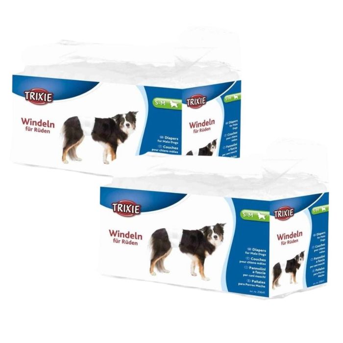 TRIXIE Pieluchy dla psa samca S–M 30–46 cm 2x12 szt.