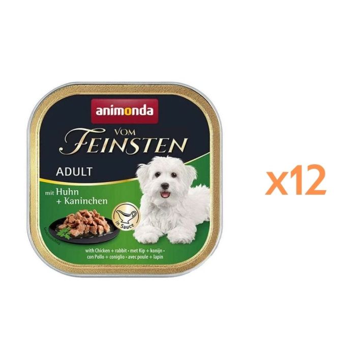 ANIMONDA Vom Feinsten in Sauce Adult z kurczakiem i królikiem 12x150g mokra karma w sosie dla psów