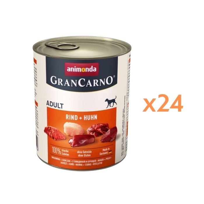 ANIMONDA GranCarno zestaw z wołowiną i kurczakiem 24 x 400 g
