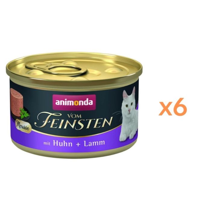 ANIMONDA Vom Feinsten Mousse z kurczakiem i jagnięciną 6x85g mus dla kotów