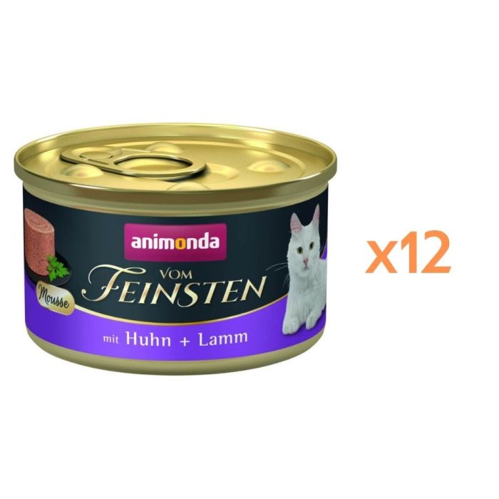 ANIMONDA Vom Feinsten Mousse z kurczakiem i jagnięciną 12x85g mus dla kotów
