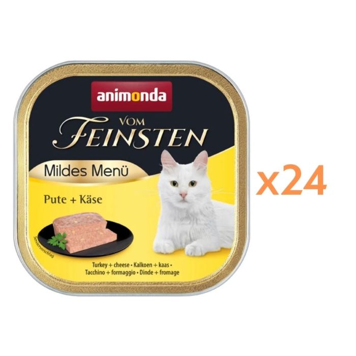 ANIMONDA Vom Feinsten Mild Menue Indyk i ser 24x100g pasztet dla kotów
