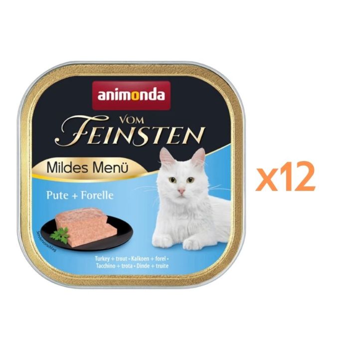 ANIMONDA Vom Feinsten Mild Menue Indyk i pstrąg 12x100g pasztet dla kotów