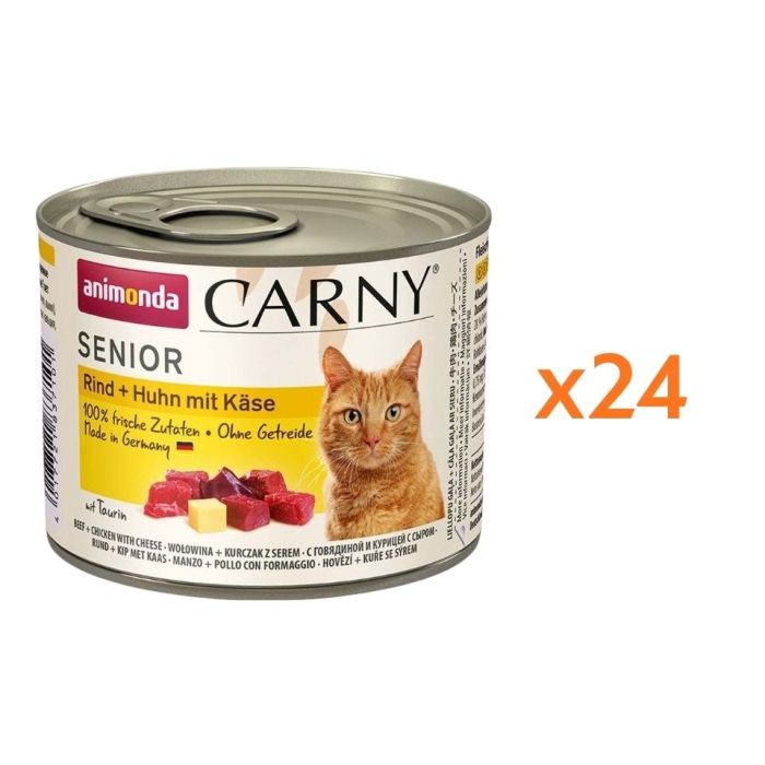 ANIMONDA Carny Senior Wołowina, Kurczak i Ser 24x200 g