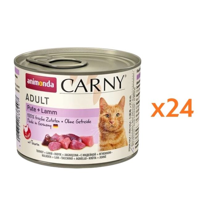 ANIMONDA Carny Adult zestaw indyk i jagnięcina 24 x 200 g
