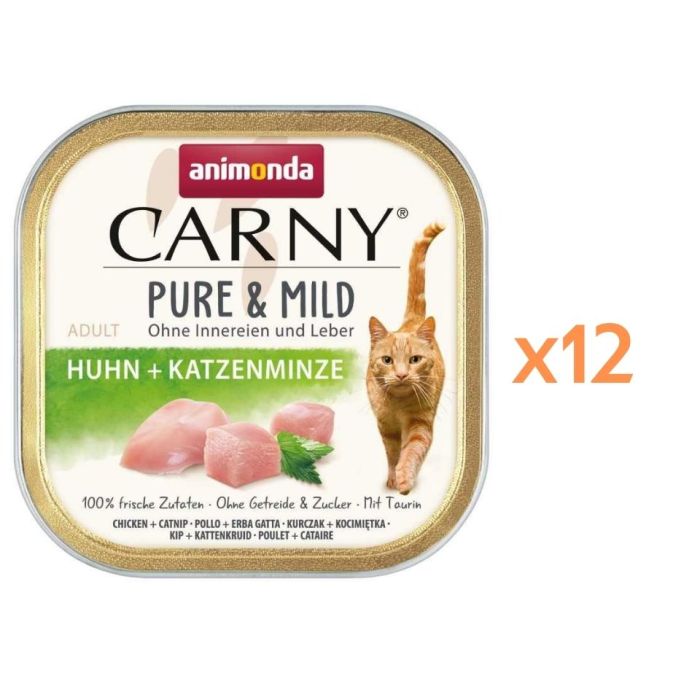 ANIMONDA Carny Pure & Mild Kurczak i kocimiętka 12x100g mokra karma dla kotów