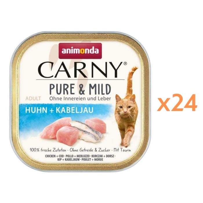 ANIMONDA Carny Pure & Mild Kurczak i dorsz 24x100g mokra karma dla kotów